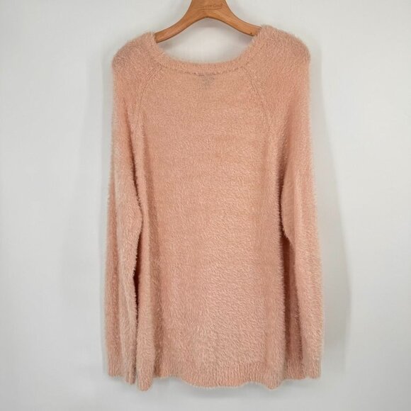 Torrid Womens blush Pink Fluffy Knit Sweater Size 1X Cotton Blend plus - Picture 8 of 13